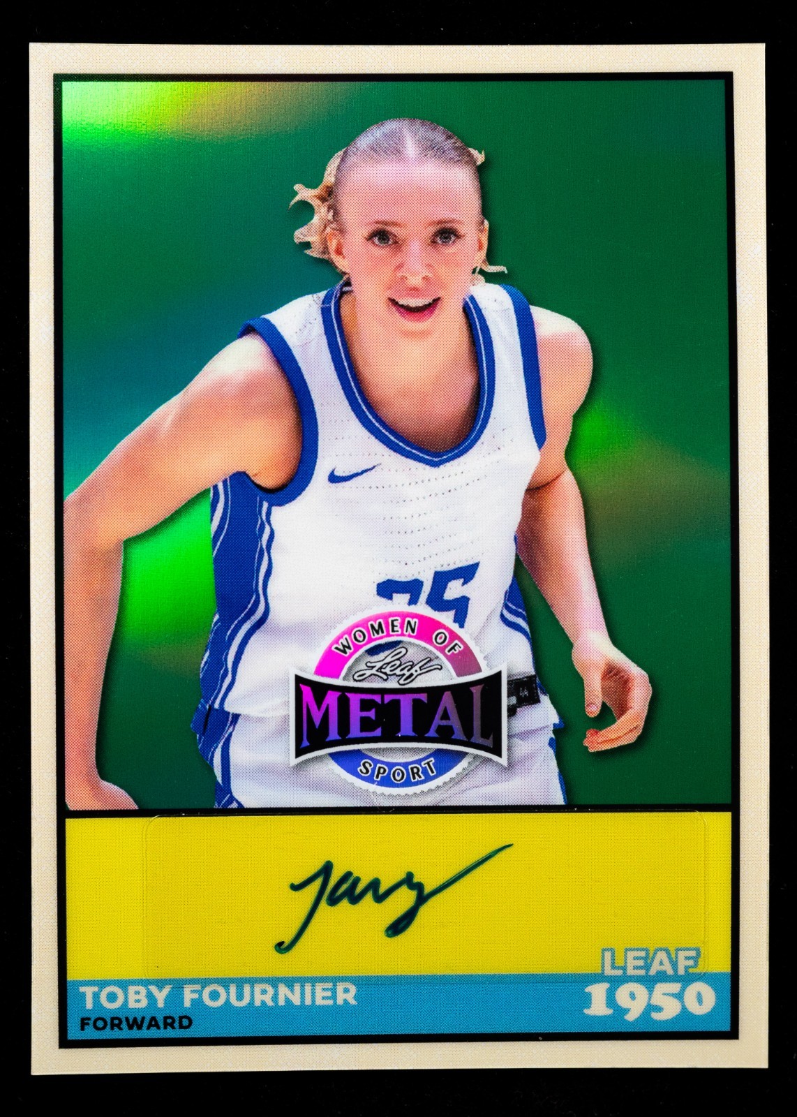 Toby Fournier Auto 4/4 2026 Leaf Women of Sport 1950 Duke