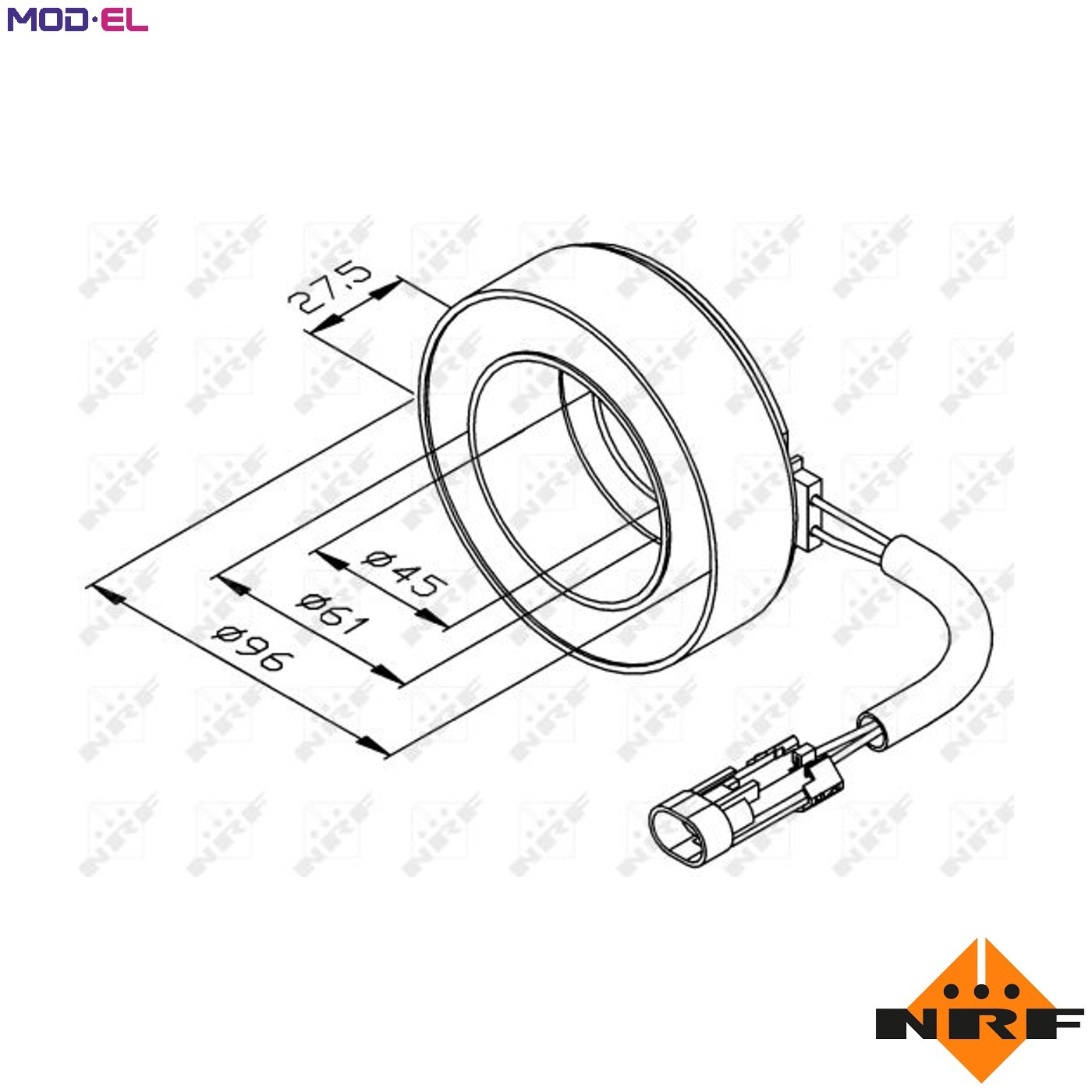 COIL MAGNETIC CLUTCH (COMPRESSOR) 38470 FOR VAUXHALL VECTRA/Mk/II SIGNUM  OPEL