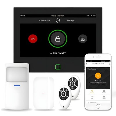 Smart Home Security Alarm System with Touch Panel, App Control