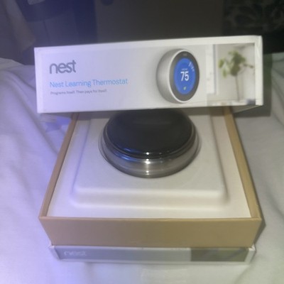 New Google Nest Learning Thermostat Temperature Sensor Silver 