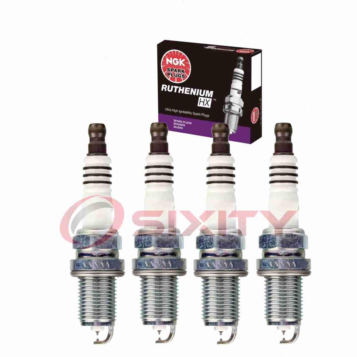 4 pcs NGK Ruthenium HX Spark Plugs for 1997-1999 BMW 318ti 1.9L L4 - Engine mq