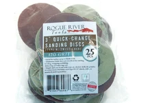 (25pc) Rogue River Tools 3" 120 grit Quick-Change Sanding Discs (Type - R)