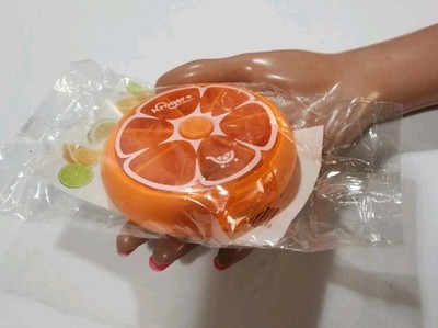  NEW  KROGER 7-Day Weekly  ORANGE FRUIT PILL BOX Organizer CASE Container 