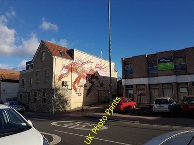 Foto 6x4 Kunstwerk auf Malago B&B Bedminster dieses Bed & Frühstück Sport c2016