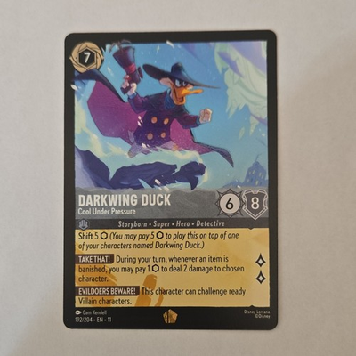 #ad #ad Disney Lorcana Darkwing Duck Cool Under Pressure Character Card 192 204 $7.99