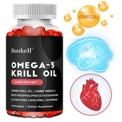 Omega 3 KrillöL NahrungsergäNzungsmittel FüR Gehirn Herz Kreislauf Gesundheit