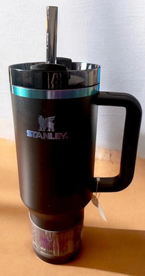 #ad #ad STANLEY 40 OZ H2.0 QUENCHER TUMBLER LIMITED EDITION BLACK CHROMA NEW Flowstate $35.00