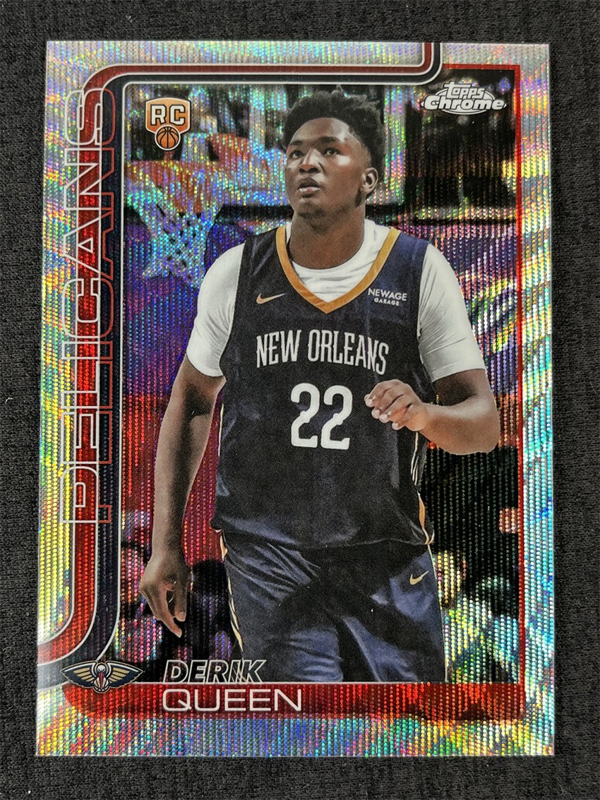 2025-26 Topps Chrome Basketball Derik Queen RC Rookie Wave Refractor #263
