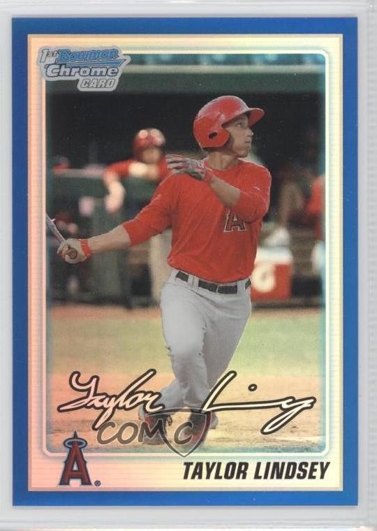 2010 Bowman Draft Chrome Picks Blue Refractor 29/199 Taylor Lindsey #BDPP76 2d7