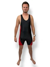 Matman Youth 2XS Wrestling Singlet Red And White