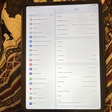 Apple iPad Pro 11" 3rd Gen 256GB Gray iPadOS Tablet Wi  Fi an plus cellular