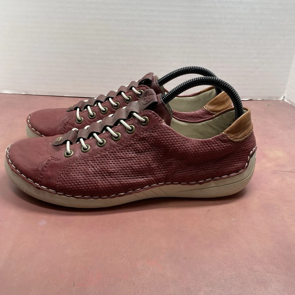 Rieker Anti-Stress Funzela Womens EU 41 US 10 Wine Lace Up Slip On Casual Shoes - Image 3 of 4