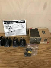 Set x 4 Yakima DoubleCross Raised Side Rail Roof Rack Towers RoundBars LowRider