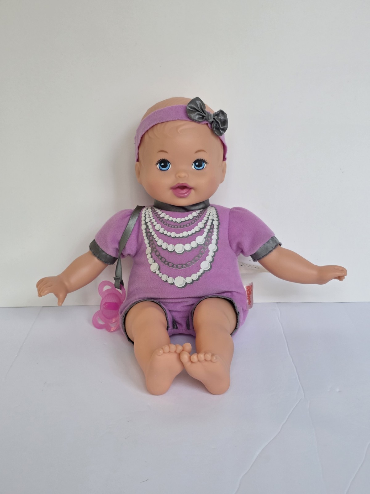 Fisher Price Mattel 13" Little Mommy Baby Doll Purple Outfit