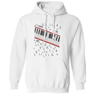 Piano Keyboard Music Notes Funny Beat It Unisex Hooded Sweatshirt