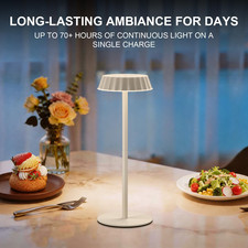 Rechargeable Table Lamp: Cordless LED Lamp with 5000mAh Battery, 3-Color Dimm...