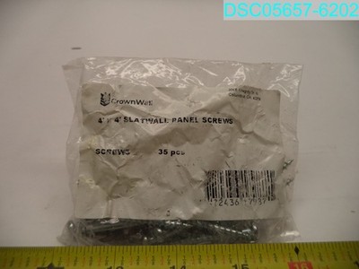 QTY=35: CrownWall 4'' x 4'' Slatwall Panel Screws