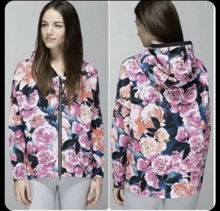 UNDERCOVER Felpa con cappuccio e zip Lululemon H Your Om Secret Garden Rose 6 fiori giacca maglione MGD