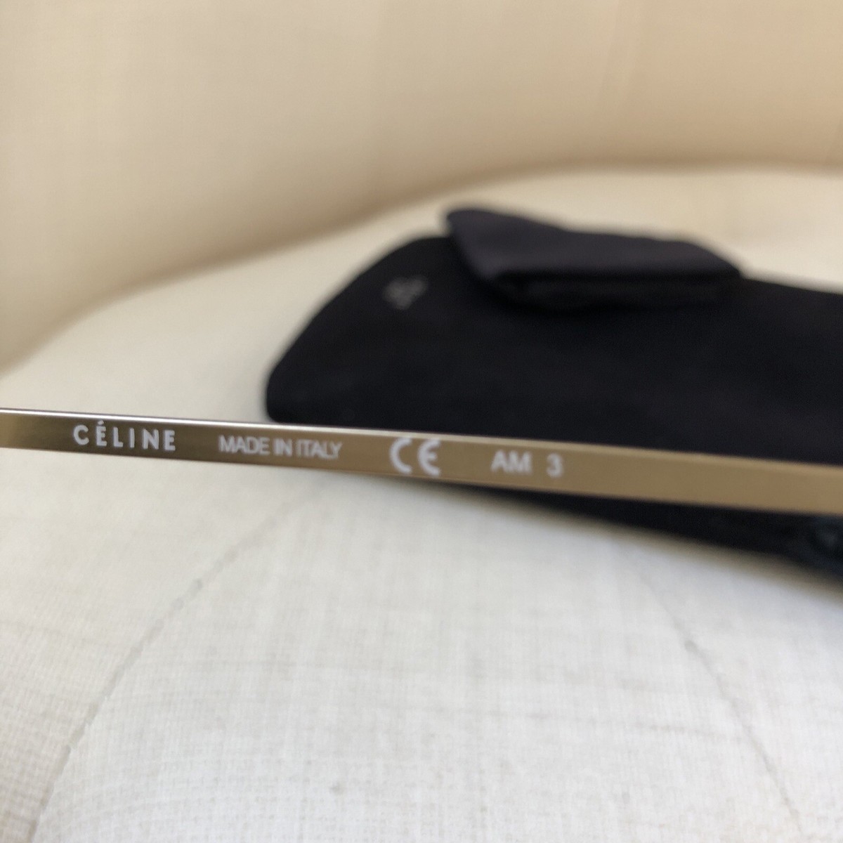 Celine CL41373/S Lea White/Pearl Sunglasses Amazon.com: CEL Celine 41373/S 0HDF Khaki Gold EF pink lens  main image 4
