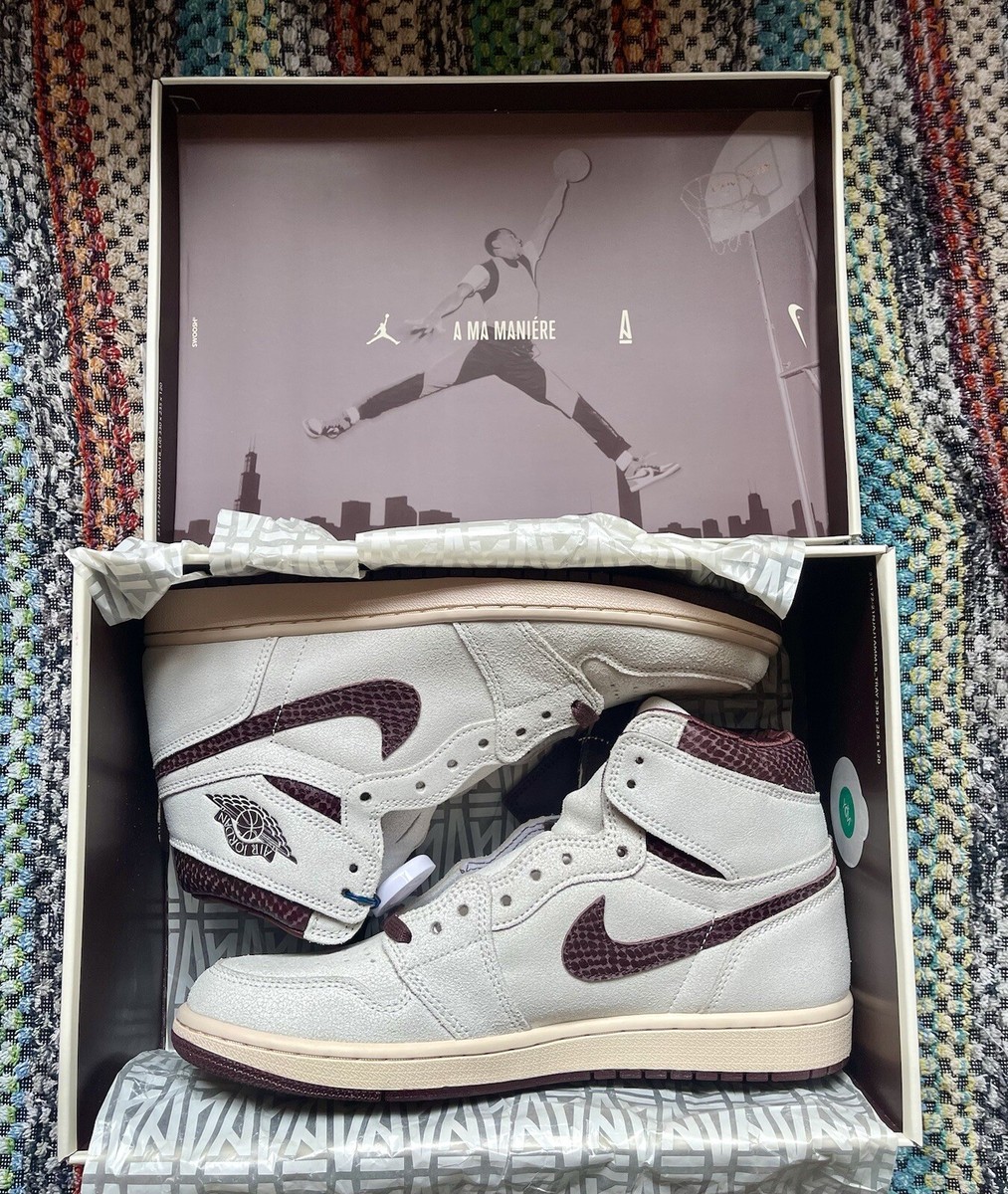 🟤⚪️🔥Nike Air Jordan 1 OG x “A Ma Maniere”High *NEW* UK9