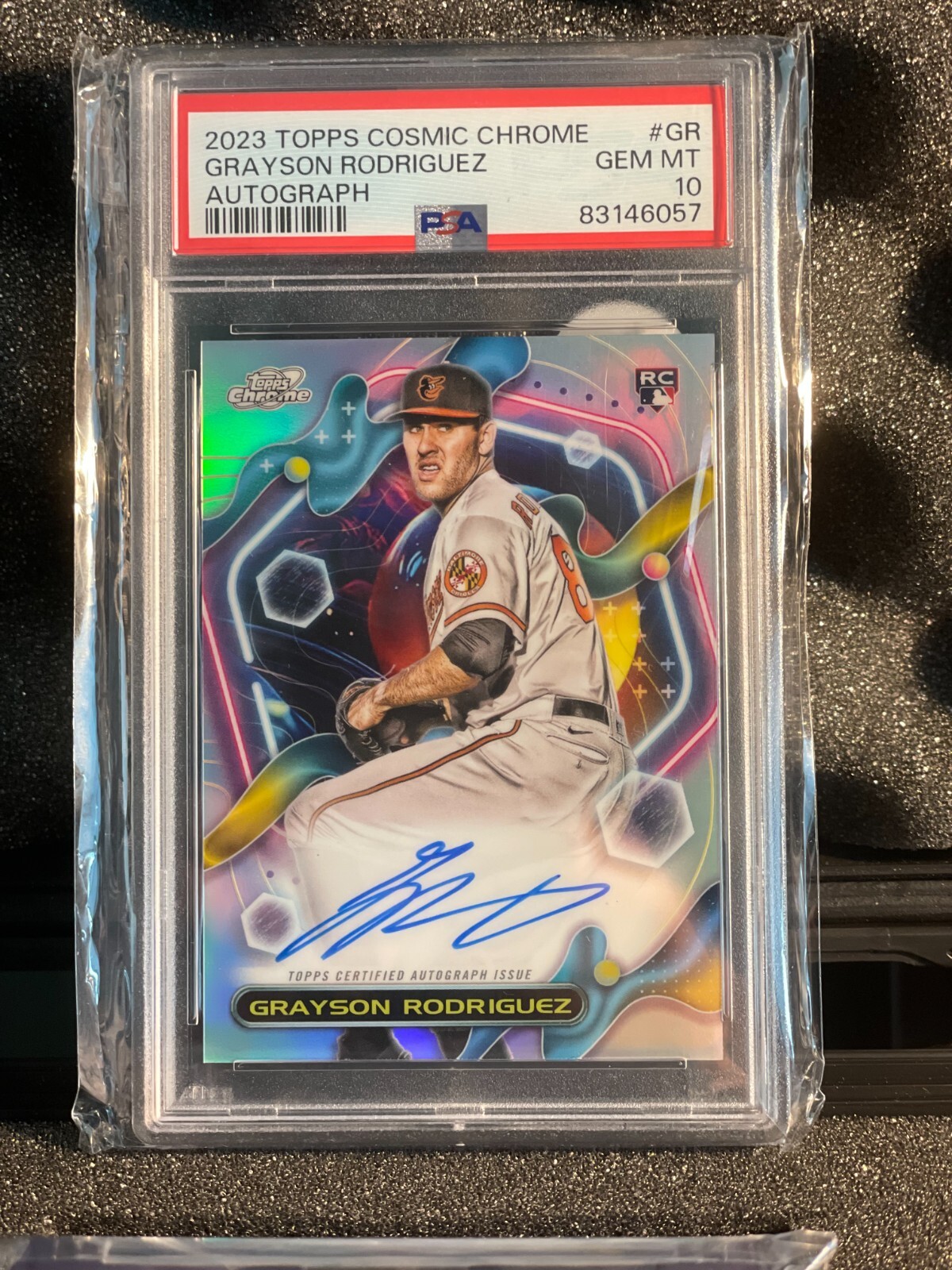 2023 Topps Cosmic Chrome Grayson Rodriguez Rookie RC Auto PSA 10 Low Pop Orioles