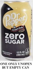 Dr. Pepper Cream Soda Zero Sugar FULL 12oz 355ml Can Limited Edition USA 2021