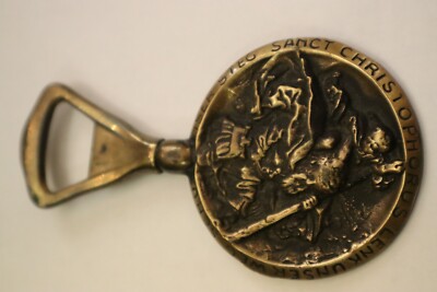 Sanct Christophorus ''Lenk Unser Weg Schütz Unser Steg'' Bottle Opener - Vintage 
