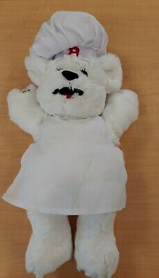 Bimbo Bread Plush Chef Hand Puppet Polar Bear 16