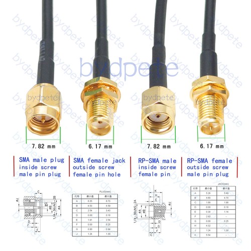 T Typ 3 drei SMA Buchse RF Antenne Stecker Adapter - Bild 2 von 2