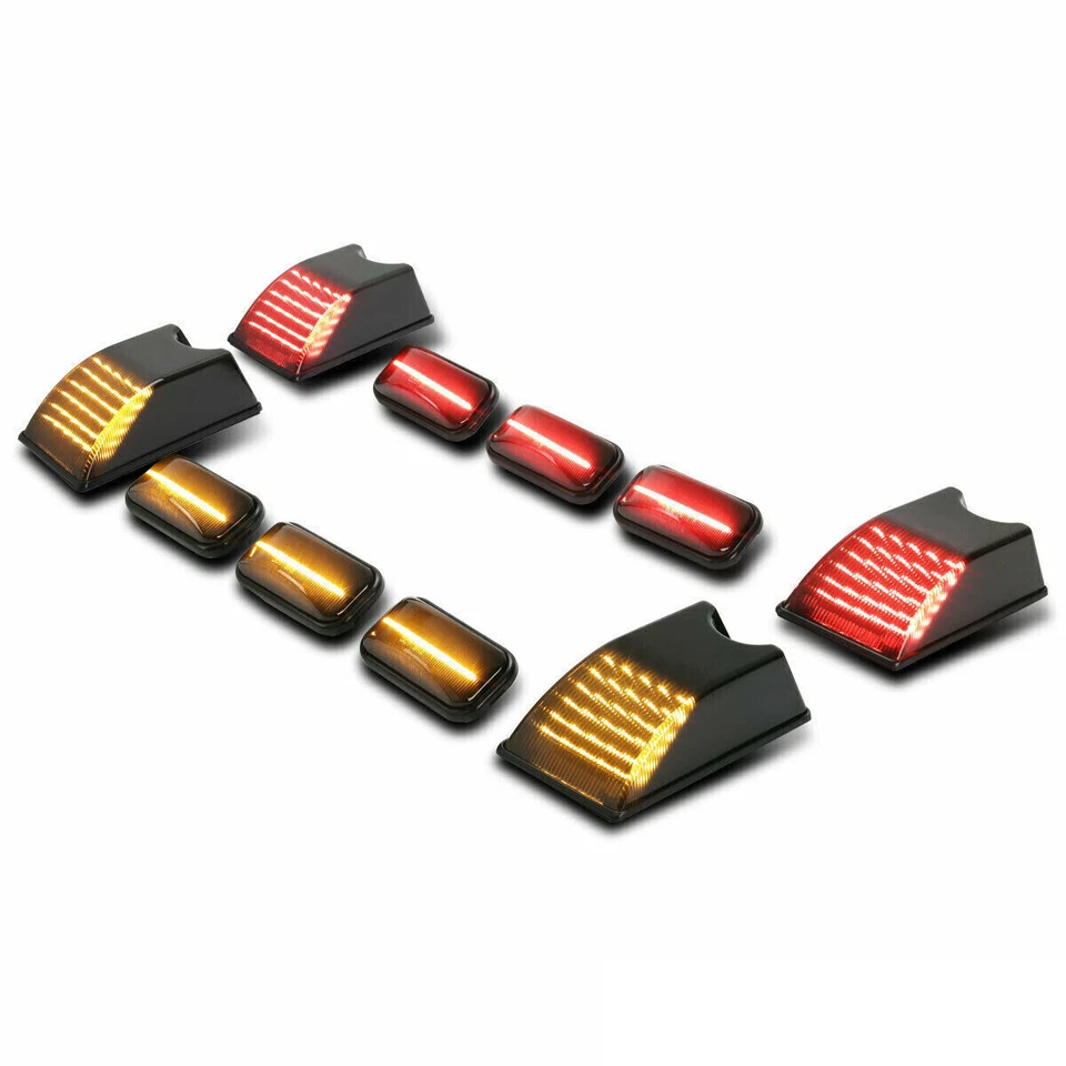 For 2003-09 Hummer H2 | 2005-09 H2 SUT LED Smoked Cab Roof Marker Lights Kit 10x - Image 3 of 4