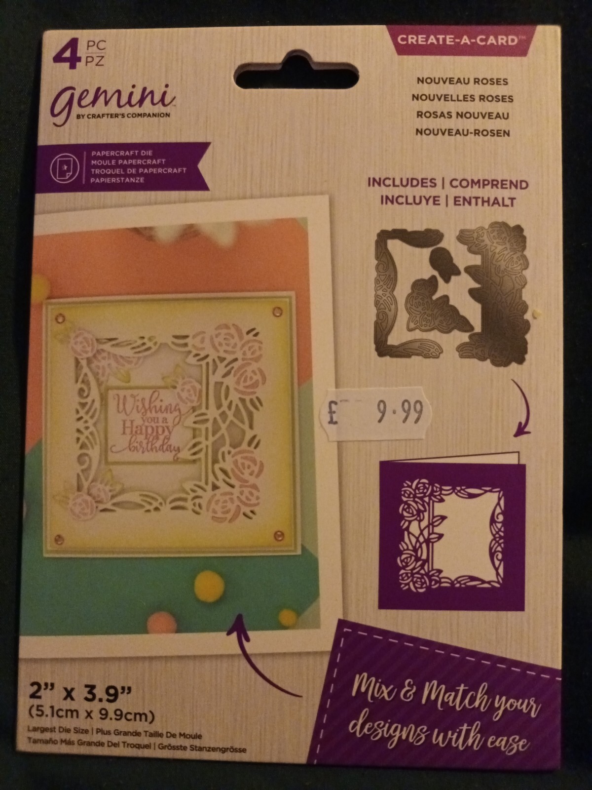 GEMINI CREATE-A-CARD NOUVEAU ROSES APERTURE DIES.