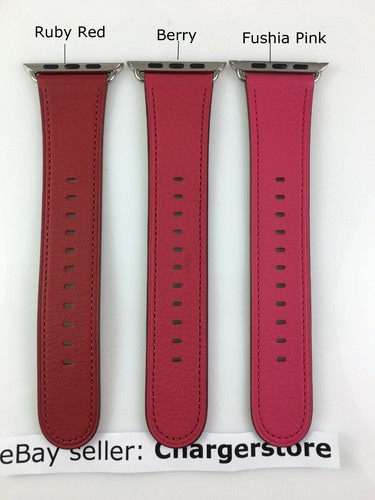 Original authentique Apple Watch boucle classique bracelet en cuir 40 mm 38 mm 41 mm S10 42 mm - Photo 10 sur 120