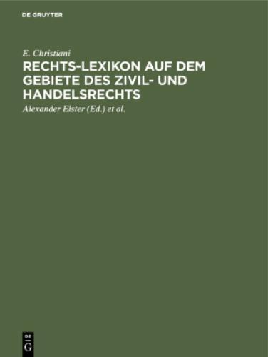 Thumbnail - Rechts-lexikon Auf Dem Gebiete Des Zivil- Und Handelsrechts