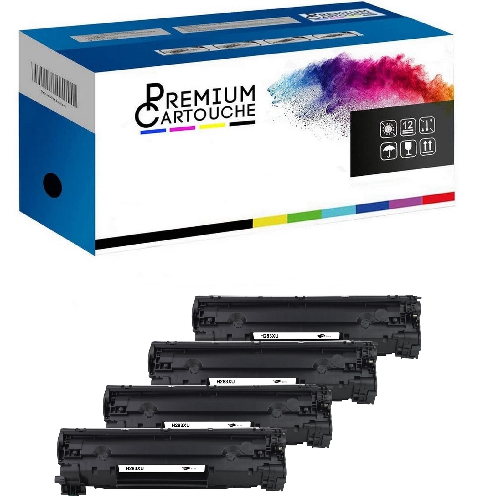 Cartouche EP737 CF283X noir compatible de qualité supérieure pour documents officiels