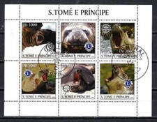 Animaux Phoques Saint Thomas et Prince 2003 (253) Yvert 1512 à 1517 oblitérés