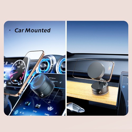 Foldable Mag-netic Vacuum Car Phone Holder with Suction Cup for iPhone Samsung - Picture 19 of 23