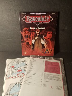 1990 RAVENLOFT FEAST OF GOBLYNS RA1 9298 DUNGEONS & DRAGONS RPG D20 GAME MODULE
