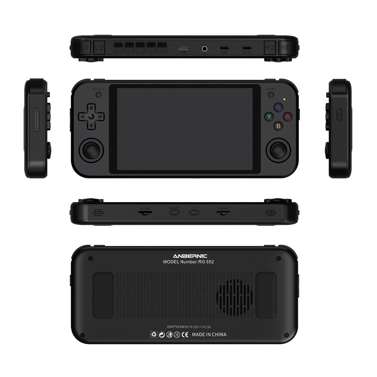 ANBERNIC RG552 ブラック アンバーニック Anbernic RG552 Portable Game Console Player Android Linux Game