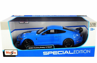 Maisto 1:18 2020 Ford Mustang Shelby GT500 Blue Special Edition