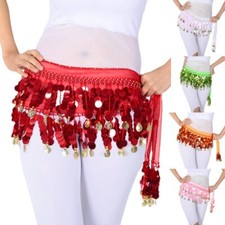 Belly Dance Hip Scarf Sequins Fringe Waist Chain Belly Dancing Belt Coin Dance