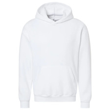 Champion Women's Powerblend Logo Fleece Hoodie white LOGO size medium