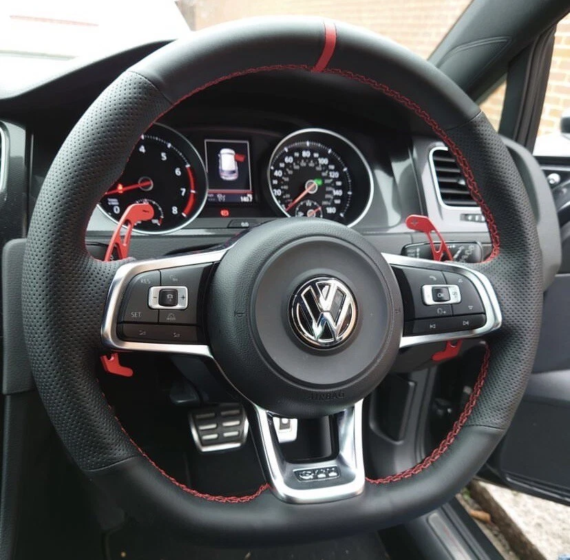 Steering wheel cover with red stripe deals
