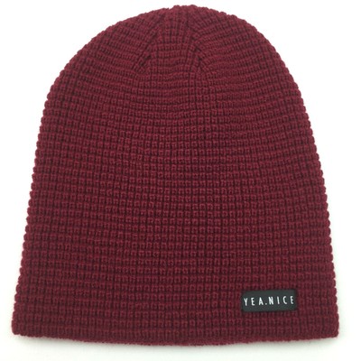 Yea.Nice Beanie Soft Acrylic Burgundy 