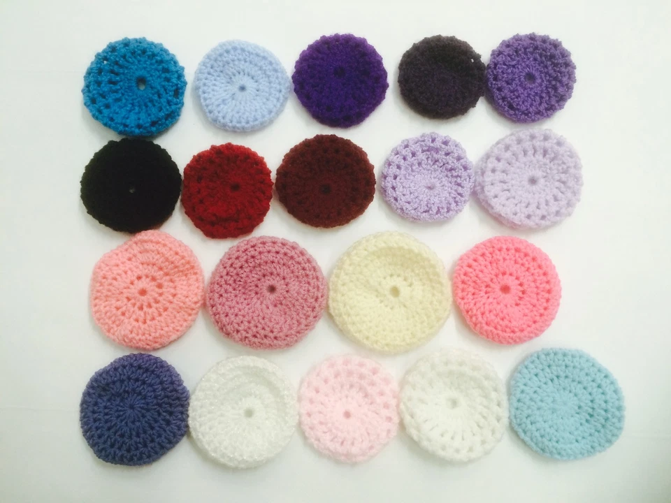 NON BRANDED Crocheted Hair Bun Cover Dance Ballet Various Colours