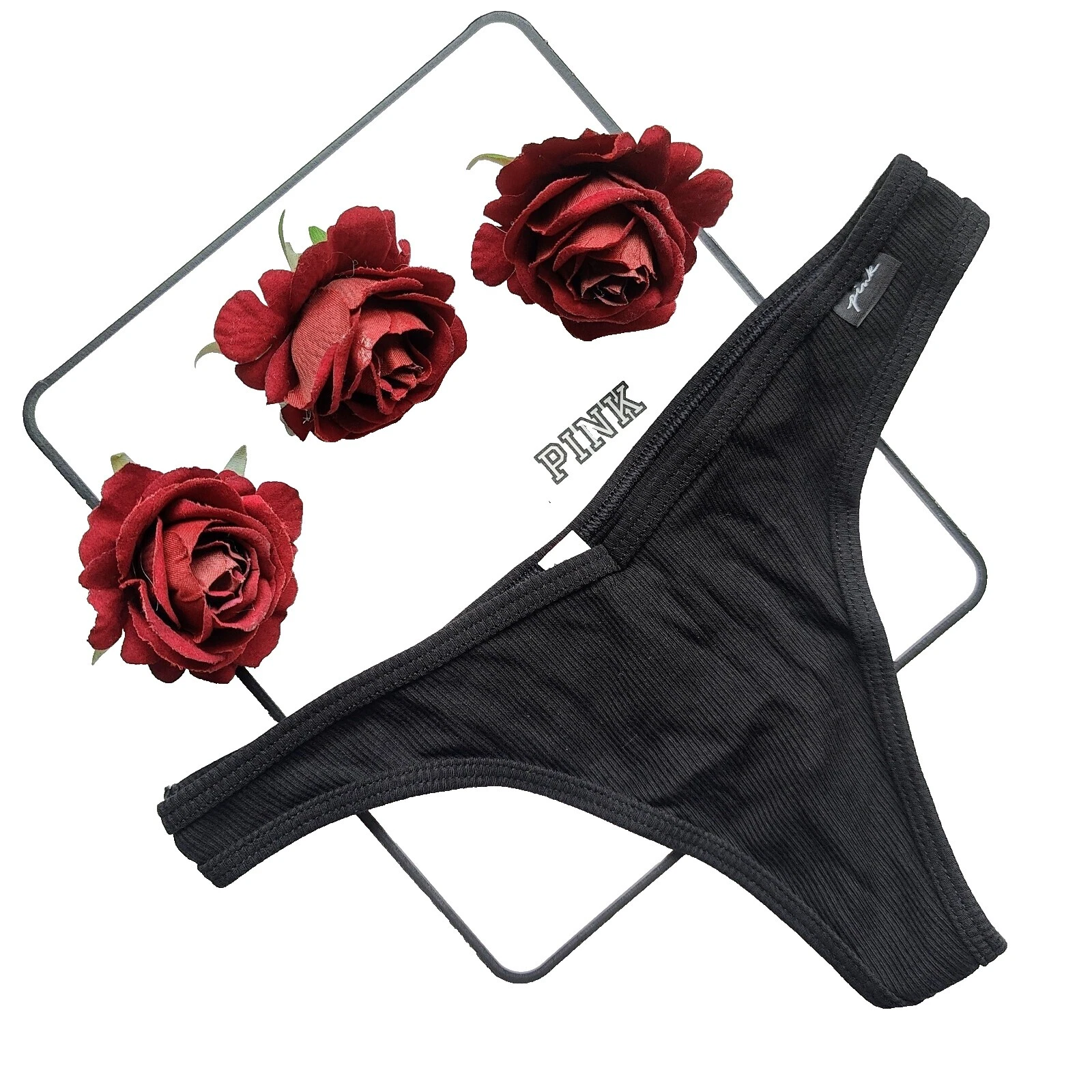 Mezcla de algodón a rayas PINK Tangas para Mujeres