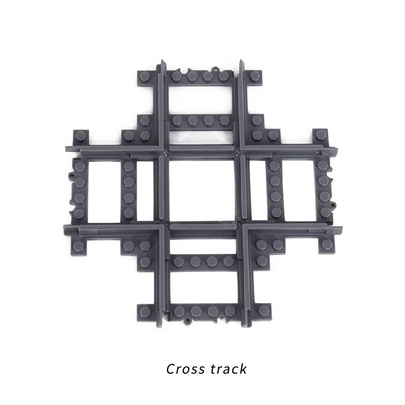 Rails de Train Souples pour Briques Ville Courbes Droits Bifurqués Jouet Enfant - Photo 3/4