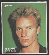 1980's Dutch Joepie The POLICE STING Rock/Pop Star Sticker Insert A