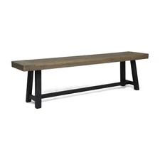 Christopher Knight Home Toby Outdoor Acacia Wood Bench Sandblast Gray Finish and