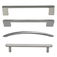 Modern Cabinet Handles Brushed Nickel for Kitchen, Bathroom, Furniture