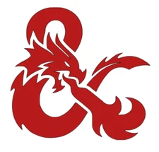 Vinyl Car Decal Sticker - Dragon D&D Dungeons Dragons dice game flaming tribal